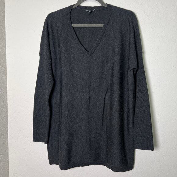 Eileen Fisher Sweaters - Eileen Fisher Women's Italian Yarn Dark Gray Tunic Sweater Size L